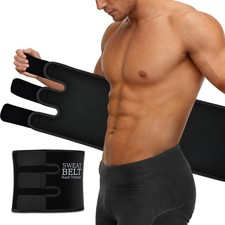 Sweat Waist Trainer For Women Men Trimmer Belt Stomach Wrap Faja Workout Gym