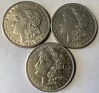 3 Gorgeous 1921 Morgans 2Ds 1S, Ungraded Maybe AU/BU Great Details