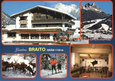 Graen Tyrol Guest House Braito Restaurant Local View Game Feeding Cross Country
