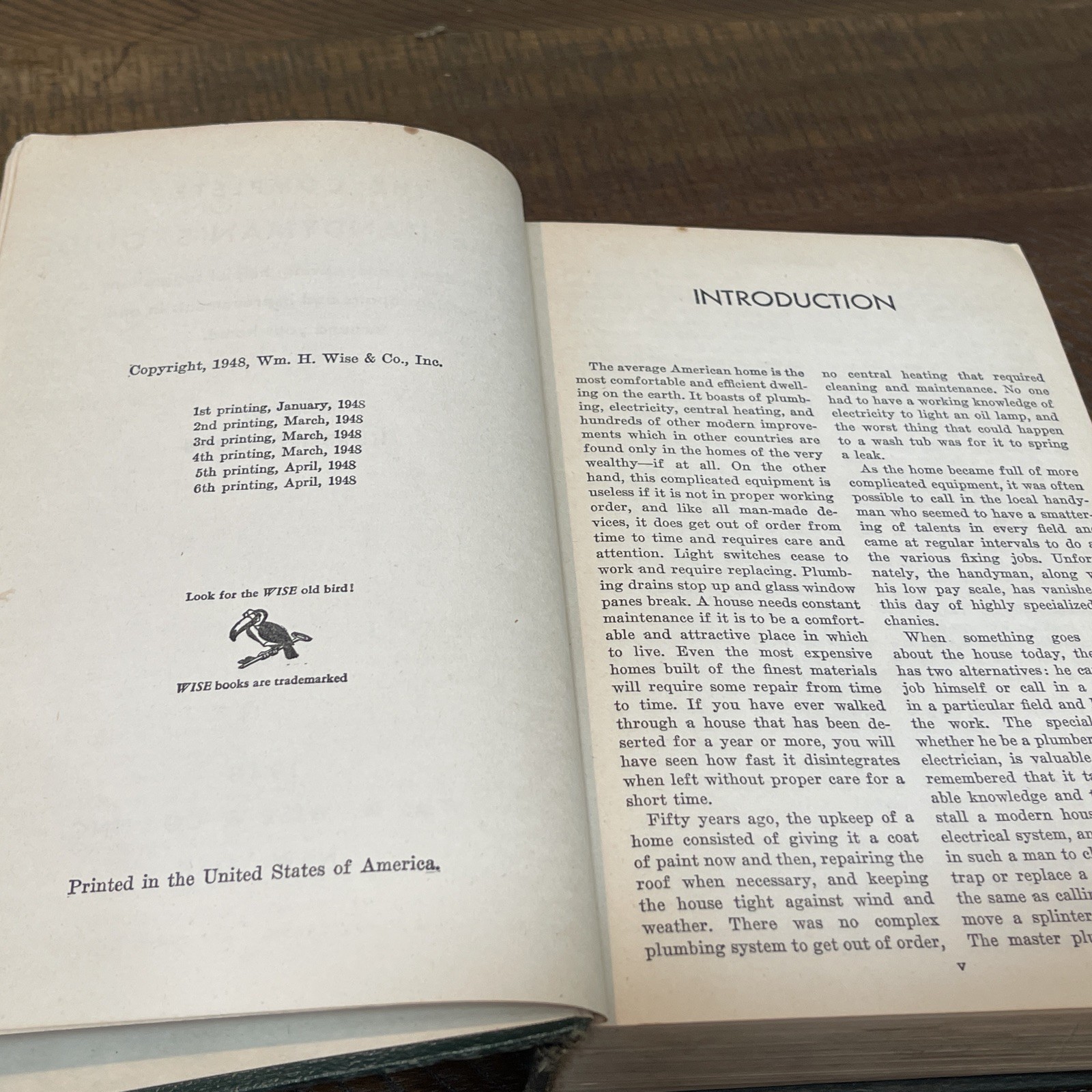 The Complete Home Handyman's Guide Book 1948 Wide & Co Vintage