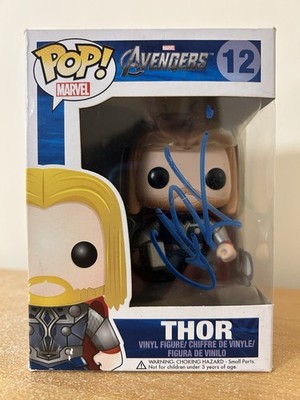 Thor 12 Marvel Avengers 2012 selten Funko Pop signiert von Chris Hemsworth mit SWAU