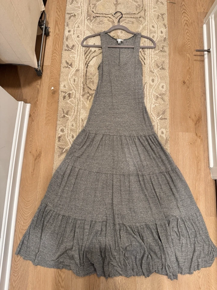 Maxi Vestido Cabi Resort Gris Talla Xs Se Ajusta a un Pequeño, Algodón Muy Cómodo. Foto 2 de 4