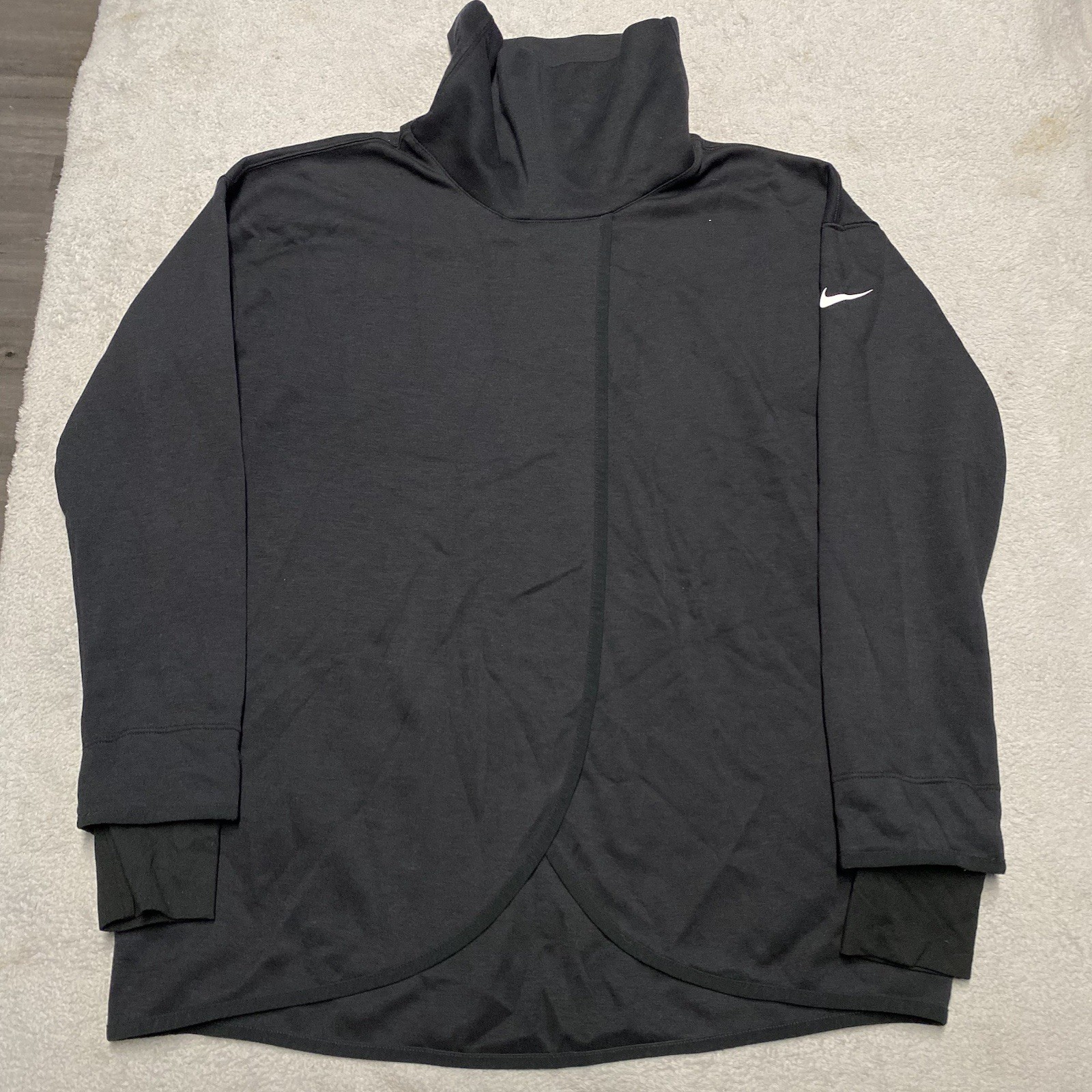 Nike Pullover Maternity Split Front XS Black Turt… - image 1