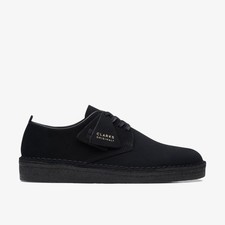 Clarks Mens Coal London Black Suede Lace Up Suede Casual