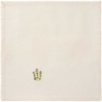 Ib Laursen Stoffserviette Summer Vibes Creme Weiß Mit Thymianzweig Serviette