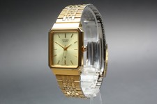 Orologio Uomo Vintage Anni 90 Near Mint Citizen 3630-361288 Gold Tank Nuovo B...
