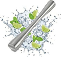Edelstahl Cocktail StößEl 26Cm BarstößEl FüR Mojito Caipirinha Mit Ice Crusher