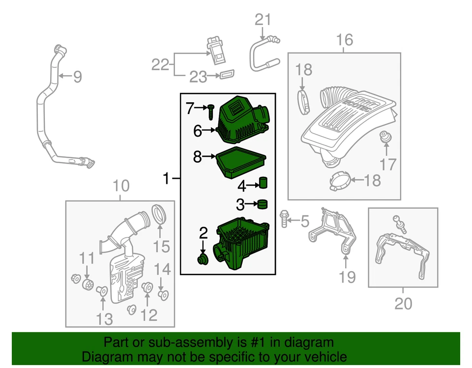 Purificador de aire original GM 23262740 Foto 3 de 3