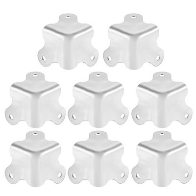 30x30x30mm Metal Box Corner Protectors Box Edge Guard Chrome Plating 8pcs
