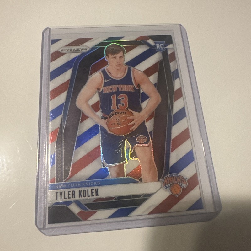TYLER KOLEK 2024-25 PANINI PRIZM ROOKIE RED WHITE BLUE KNICKS RC Q4385