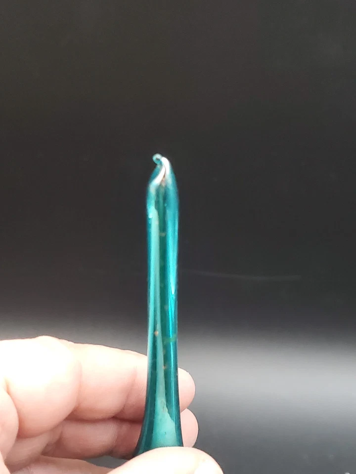 4 adornos de vidrio vintage, acabado brillante Brite y azul para adorno de árbol Foto 4 de 4