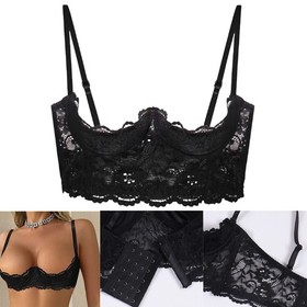 Underwear Open Nipple Sexy Lingerie Intimates Women Lace Half Cup Bra