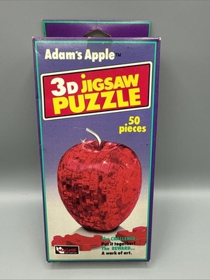Vintage 1995 Adam s Apple 3D Jigsaw Puzzle Red Apple 50 Pieces New Sealed