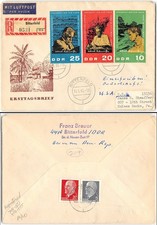German Democratic Republic #748-750, 582-585 Registered, 1965 Air Mail