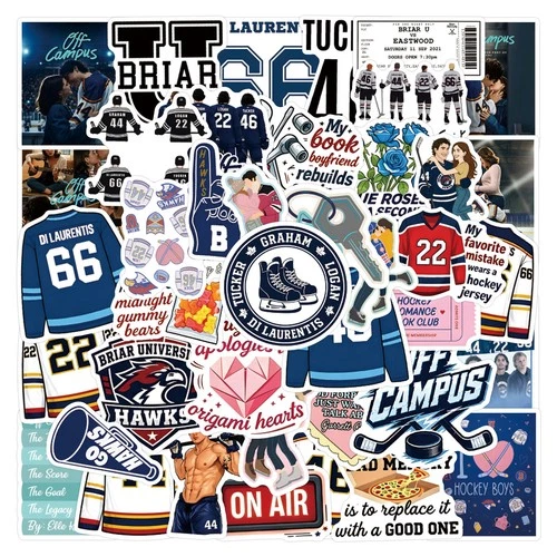 54X Off Campus TV Series Hockey Student Stickers Hydro Flask Decals Craft DIY