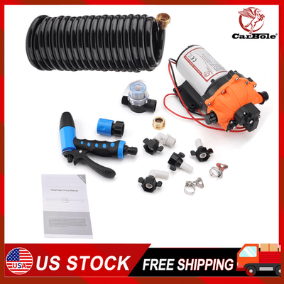 #ad 80PSI Deck Washdown Water Pump Kit 7GPM 12V High Pressure Boat Marine 26.5 LPM $111.99