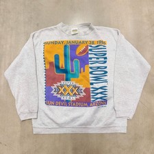 Vintage 1996 NFL Super Bowl 30 Sun Devil Stadium Arizona Tultex Sweatshirt Large