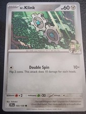 Pokemon TCG N's Klink 103/159 Sv09: Journey Together Regular NON-FOIL