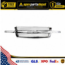 Chrome Grille Assembly For Chevy Silverado 1500 2500 3500 2003-2006 Replacement