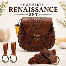 Handmade Viking Belt Pouch Medieval Waist Bag Ren Faire LARP Cosplay
