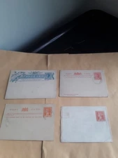 Australia Victoria State QV Pre Paid Postcards & Newspaper Sleeve - Four items.