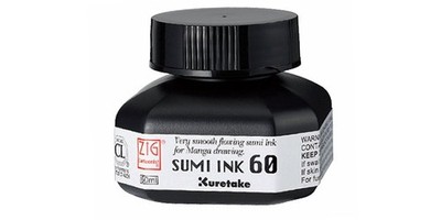 Zig Cartoonist Sumi Ink 60ml Bottle  Black