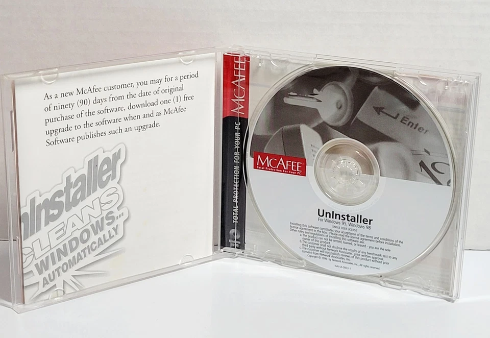 Rare Vintage 1999 Uninstaller Cleans Windows Automatically 95/98 (PC CD-ROM) - Image 3 of 4