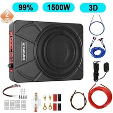 1500W Car Subwoofer Slim Under Seat Powered Subwoofer Car Bass Sub With Wire Kit