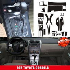 Car Interior Full Set Carbon Fiber Sticker Trims For Toyota Corolla 2007-2013