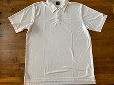 Oakley White Embroidered Logo Short Sleeve Performance Polo Shirt Mens Size XL