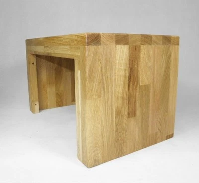 Fußbank Sitzbank Blumenbank Eiche Holzbank Handmade Ständer Tisch Fußtritt Bank - Bild 1 von 4