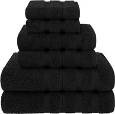 Luxury 6 Piece Towel Set, 2 Bath Towels 2 Hand Towels 2 Washcloths