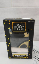 Disney Mickey Mouse Crew Socks 3 Pair Size 4-10 Original Disney Gift Set NEW