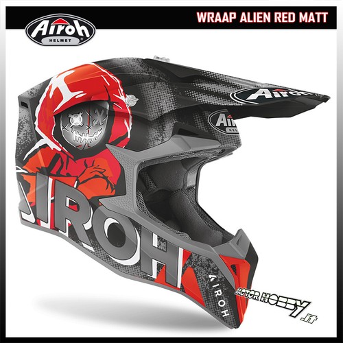 CASCO CROSS ENDURO MOTARD AIROH WRAAP ALIEN RED MATT MODELLO 2022 WRA55 |  eBay