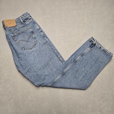 Vintage Levi's Jeans Men 38x32 505 Straight Leg Light Wash Orange Tab 90s