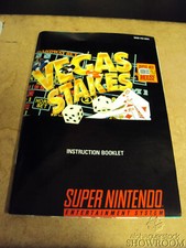 Nintendo Original Vegas Stakes Instruction Booklet for Super Nintendo