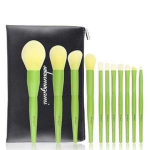 Professionelles Pinsel-Set Aus Echthaar – 7 Teile Inkl. Leder-Etui, Holzgriffe, Für Perfektes Make-up