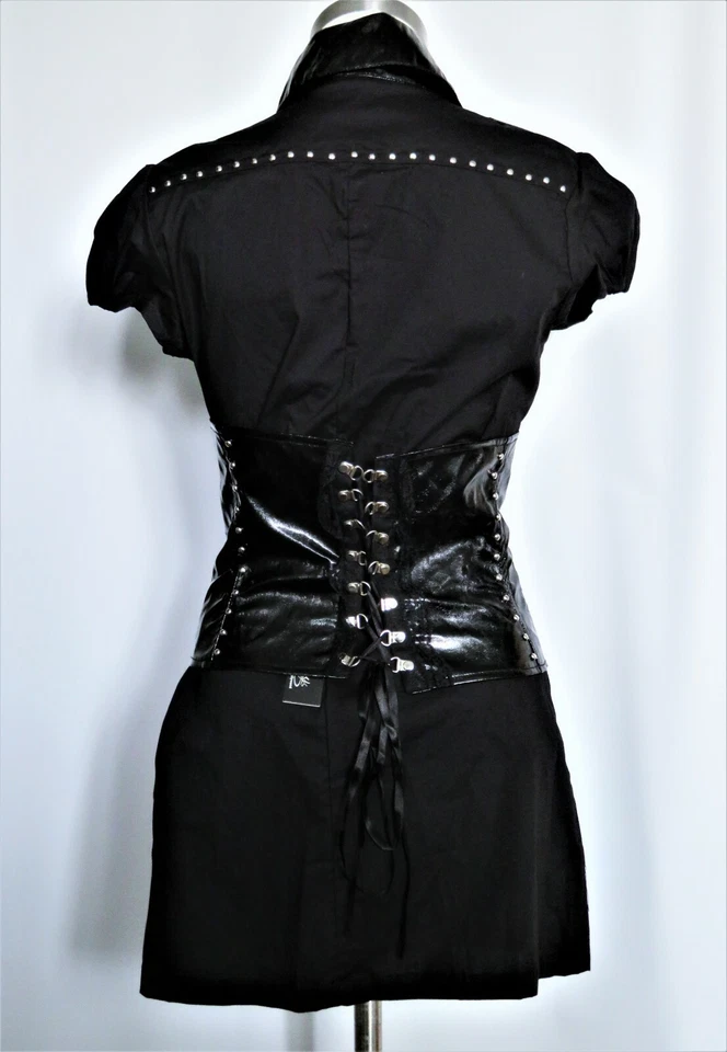 Disfraz Vestido Corsé Látigo Guantes Mini Esposas Nacido en Hollywood M/L Foto 4 de 4