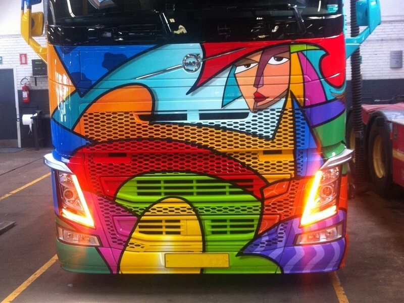 2-teilig Luz de Circulación Diurna Drl- Naranja Volvo FH4 Holland Style - Imagen 3 de 4