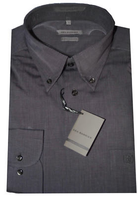 Hemd Herren Langarm M L XL XXL 3XL 100% Baumwolle Oxford Grau S Sea Barrier 