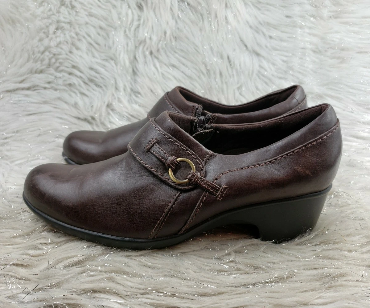 CLARKS COLLECTION Soft Cushion 15260 Brown Leather Casual Womens