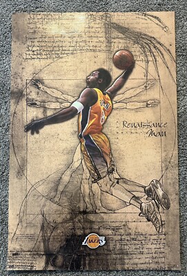 ORIGINAL Kobe Bryant Renaissance Man Poster 22x34” (2000) Costacos