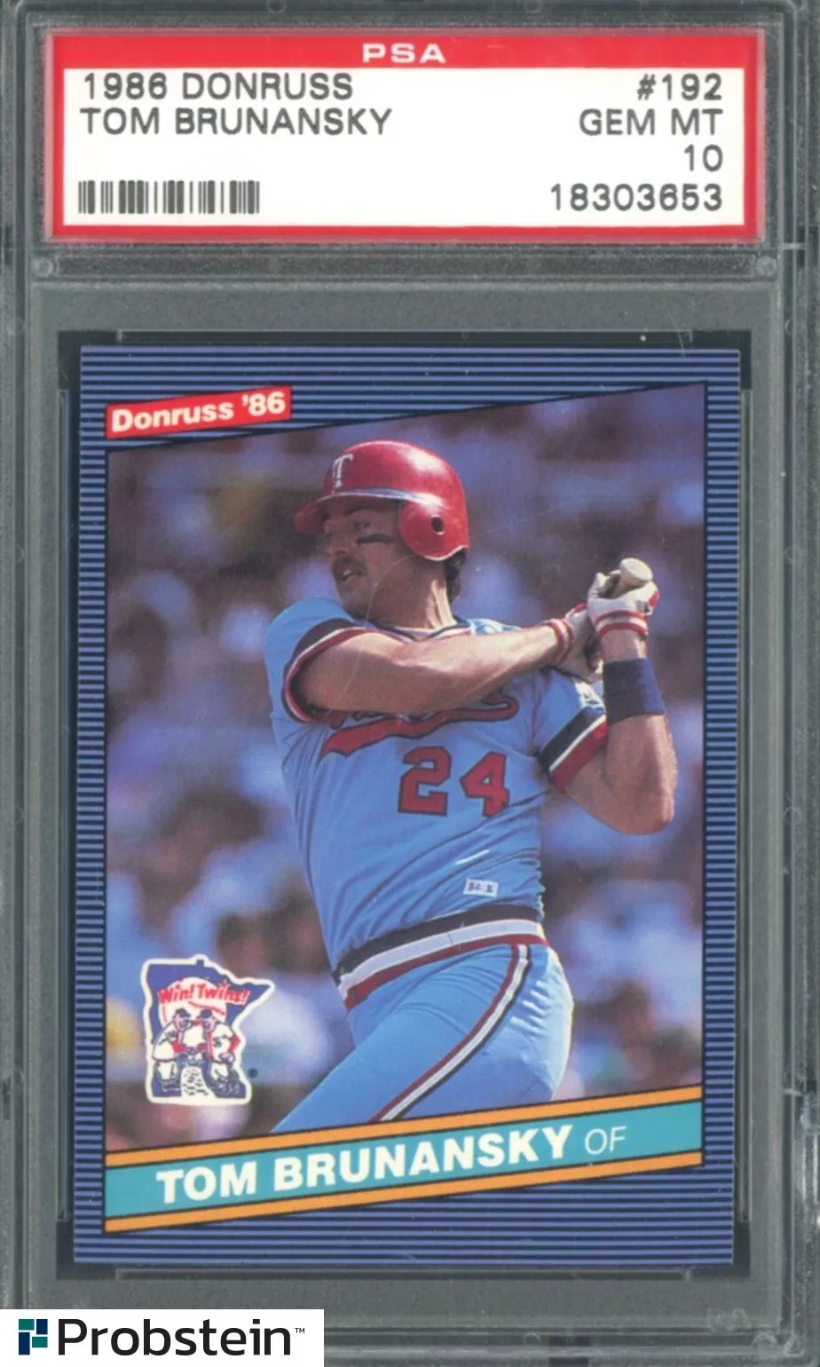 Tom Brunansky trading card