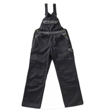 NEW Mascot  Heavyweight Bib Work Chore Safety Overalls Sz 54.5"× 32" Grey/Black 