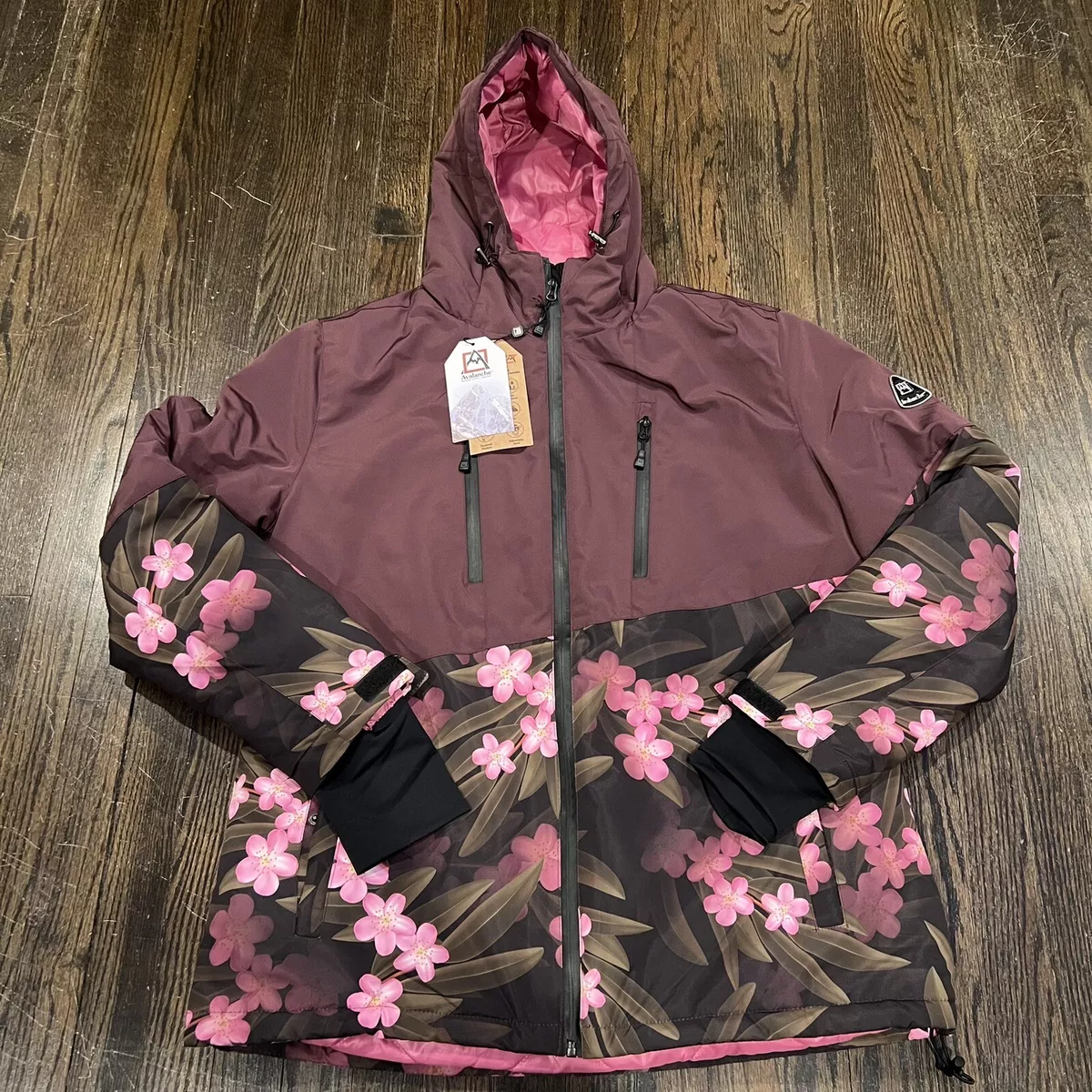 Avalanche Women’s Floral Print Insulated Ski Jacket Size Small