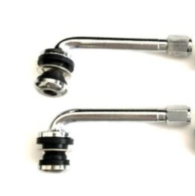 2 Pack - 2.5" Chrome 90 Degree Valve Stems For HRE, Forgiato, Volk Wheels & More