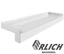 Fensterbank Aluminium Außen, Weiß RAL 9016, 240-400 mm, inkl. Alu Putz-Abschluss