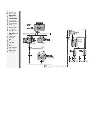 Ford F-250 1993 93 Wiring Diagram Schematic 7.3L Diesel Black/White pdf