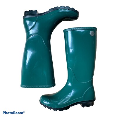 Ugg Rain Boots UGG Green Rubber Waterproof Rain Boots Womens Size