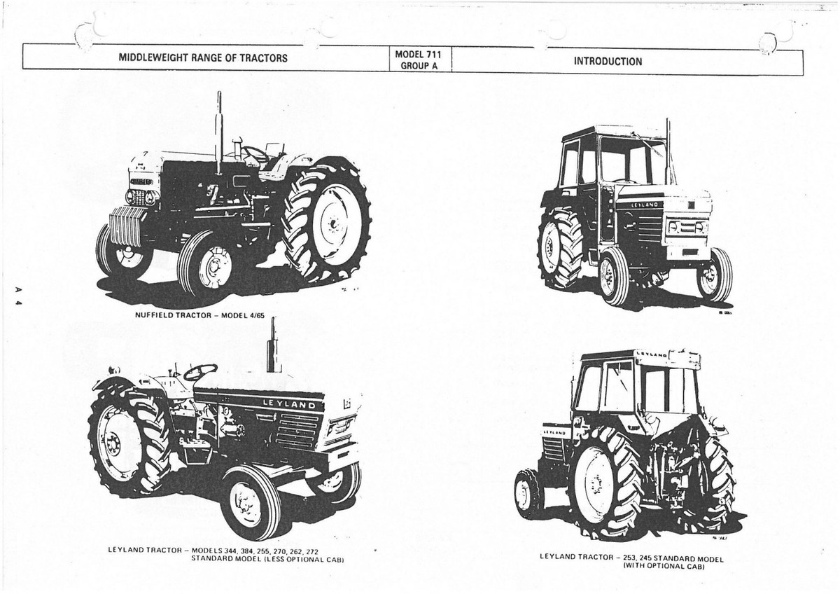 Leyland Tractor 245 253 255 262 270 272 282 344 384 462 472